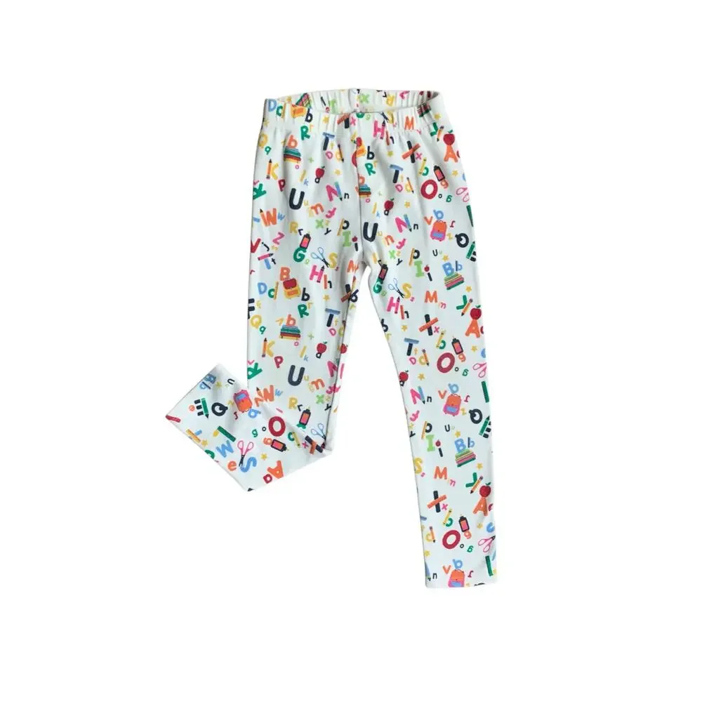 Gymboree Alphabet Back to School Knit Leggings
